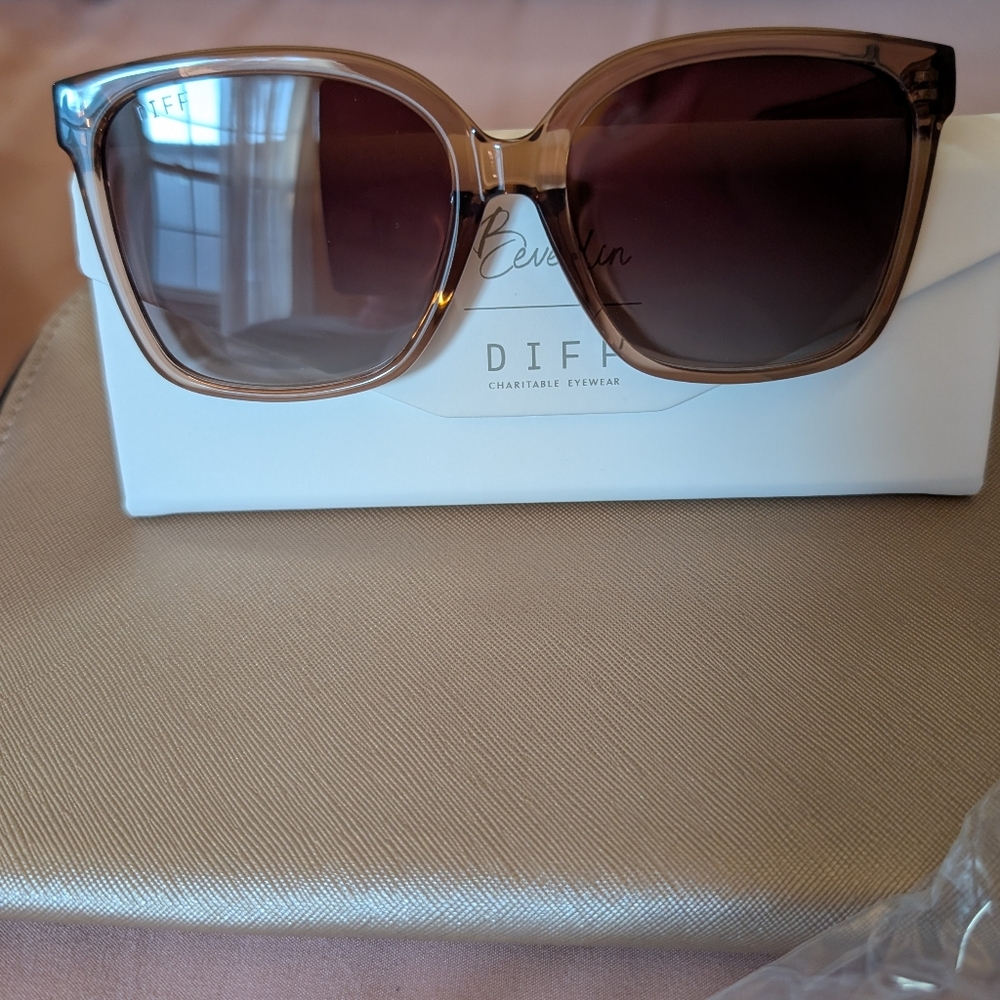 DIFF EYEWEAR Beverlin Zeppelin Polarized Sunglasses - CAFE Nwt